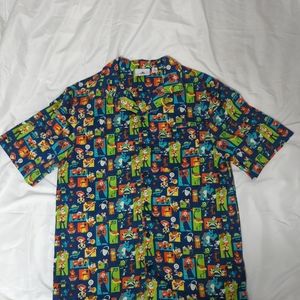 SOLD OUT COLLECTIBLE DISNEY PIXAR MENS CAMP SHIRT BUTTON UP S ALOHA HAWAIIAN.S